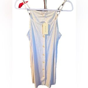 Monteau White Striped Women's Blouse